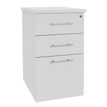 Burocean IDRA - Pedestal - 3 cajones - madera aglomerada - blanco perla